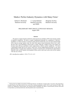 Markov Perfect Industry Dynamics with Many Firms