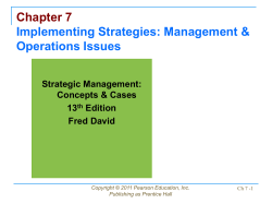Chapter 7 Implementing Strategies