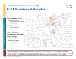 Arriving at Abstraction - Colorado Department of Education