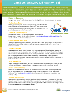 Game On: An Every Kid Healthy Tool