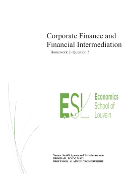Corporate Finance and Financial Intermediation