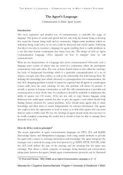 The Agent`s Language