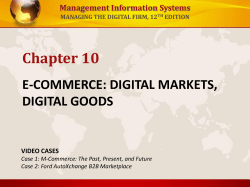 e-commerce: digital markets, digital goods
