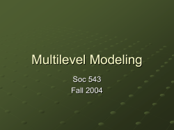Multilevel Modeling