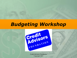 Financial Counseling - Credit Advisors Foundation
