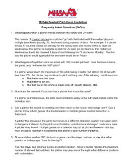 Pitching Limitations Form - Michigan High School Athletic Association