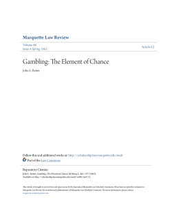 Gambling: The Element of Chance