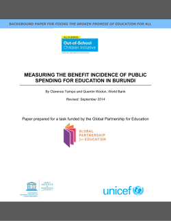 measuring the benefit incidence of public spending
