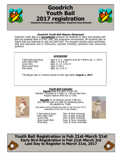 Goodrich Youth Ball 2017 registration
