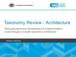 Taxonomy Review - Architecture