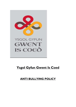 Anti-bullying Policy - Ysgol Gyfun Gwent Is Coed