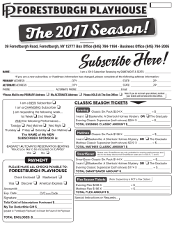 to the 2017 SUBSCRIPTION MAIL FORM!