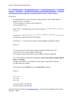 Bunuel`s DS Questions with Explanations