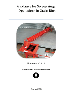 Guidance for Sweep Auger Operations in Grain Bins