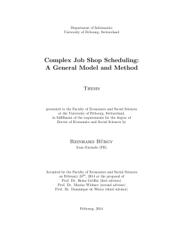 Complex Job Shop Scheduling: A General Model and