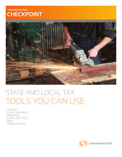 State and Local Tax on Checkpoint