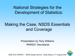 Making the Case, NSDS Essentials and Coverage