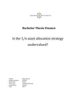 Is the 1/n asset allocation strategy undervalued?