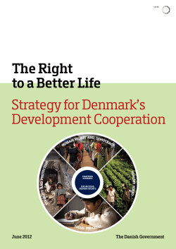 Strategy for Denmark`s Development Cooperation The Right to a