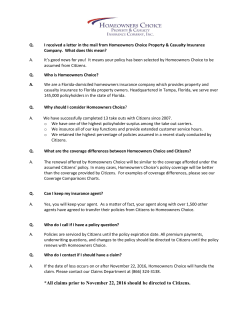 Assumption FAQs - Homeowners Choice