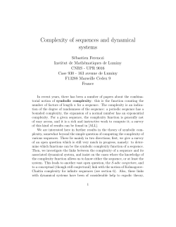 Complexity of sequences and dynamical systems