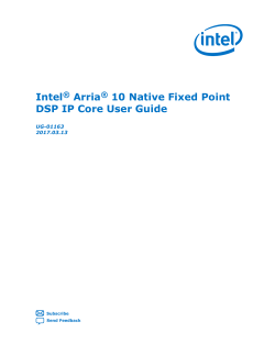 Intel&reg; Arria&reg; 10 Native Fixed Point DSP IP Core User Guide