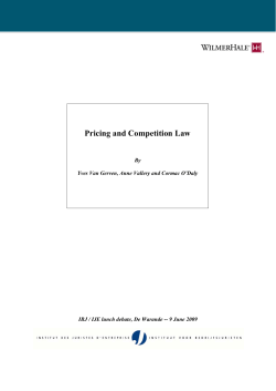 Pricing and Competition Law