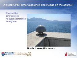Carrier phase ambiguity Ionospheric Delay Tropospheric