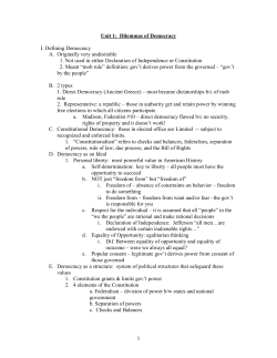 Dilemmas of Democracy