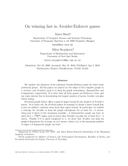 On winning fast in Avoider-Enforcer games