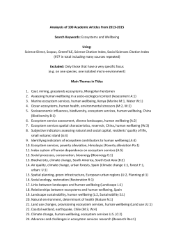 Analysis of 100 Academic Articles from 2013-2015