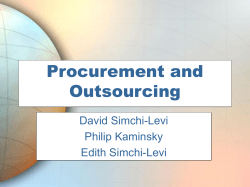 Strategic Partnering in Supply