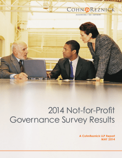 2014 Not-for-Profit Governance Survey Results