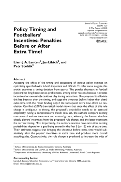 Policy Timing and Footballers` Incentives: Penalties