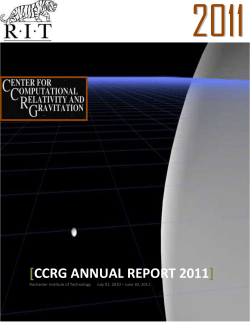 CCRG Annual Report 2011 - Center for Computational Relativity