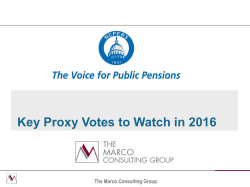 The Marco Consulting Group Key Proxy Votes to Watch in