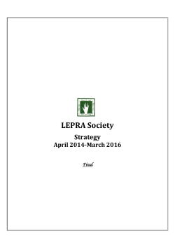 Strategy 2014 - LEPRA Society