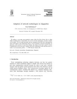 Adoption of network technologies in oligopolies