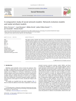 Social Networks A comparative study of social network models