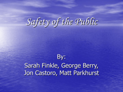 Safety of the Public