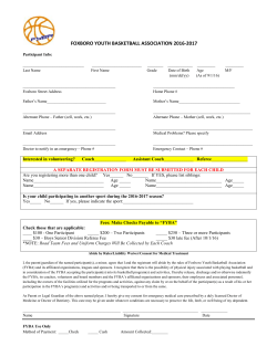 foxboro youth basketball association 2016-2017