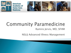 Use of Paramedic Staff