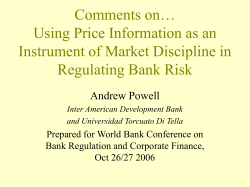 Comments on Using Price Information as an Instrument of Market
