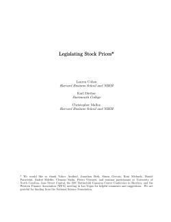 Legislating Stock Prices - HBS People Space
