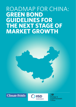 RoaDmap foR ChIna: green bond guidelines for the next stage of