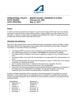 Overage Player - Hockey Alberta