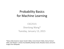 Probability Basics for Machine Learning
