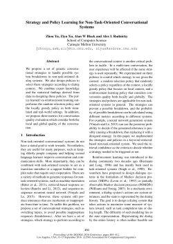 Strategy and Policy Learning for Non-Task