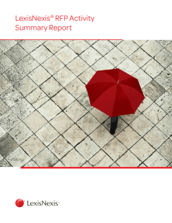 LexisNexis&reg; RFP Activity Summary Report