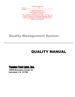 Quality Management System